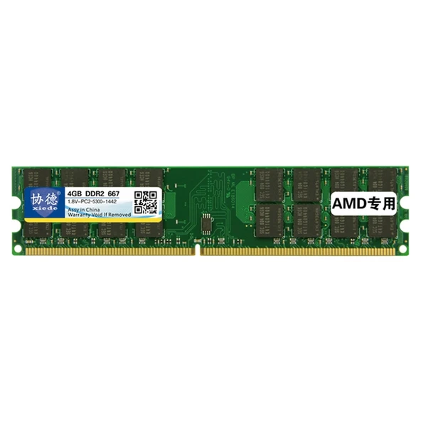 XIEDE X018 DDR2 667MHz 4GB AMD Özel Şerit Masaüstü Bilgisayar RAM Modülü