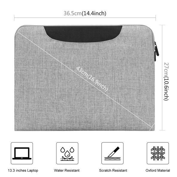 Haweel 13-15 Inç Gri Laptop Çantası Macbook Samsung Lenovo Sony Dell Alienware Chuwi Asus Hp Uyumlu - 2