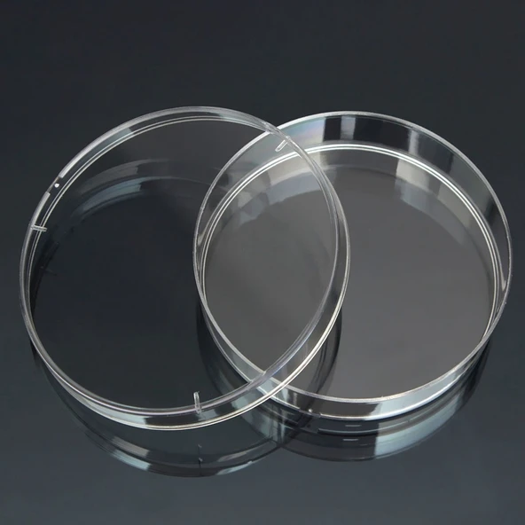 10lu Polistiren Steril Petri Kabı Bakteri Kabı Laboratuvar Biyolojik Bilimsel Malzeme 60mm - 2