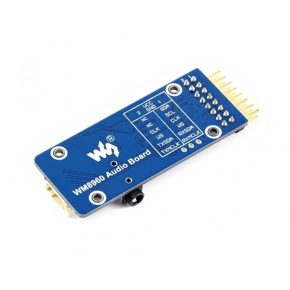 Waveshare WM8960 Stereo CODEC Ses Modülü Oynatma ve Kayıt Özellikli - 3