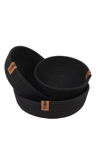 Hasır Sepet 3 Lü Düzenleyici, 3 Lü Sepet Takımı, Jüt Sepet Organizer 3lü Banyo Düzenleyicisi - 12