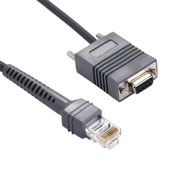 2 Metre RS232 den RJ45 e Seri Veri Kablosu Symbol LS2208 Uyumlu Gri - 4