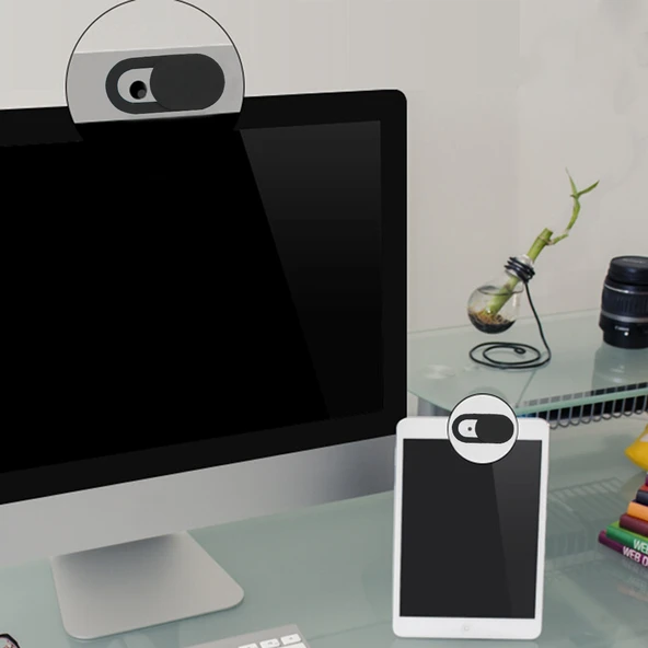 Evrensel Ultra İnce Tasarım Kamera Kapağı Kaydırıcı Gizlilik Stickerı Laptop iPad PC Tablet ve Cep Telefonları İçin - 6