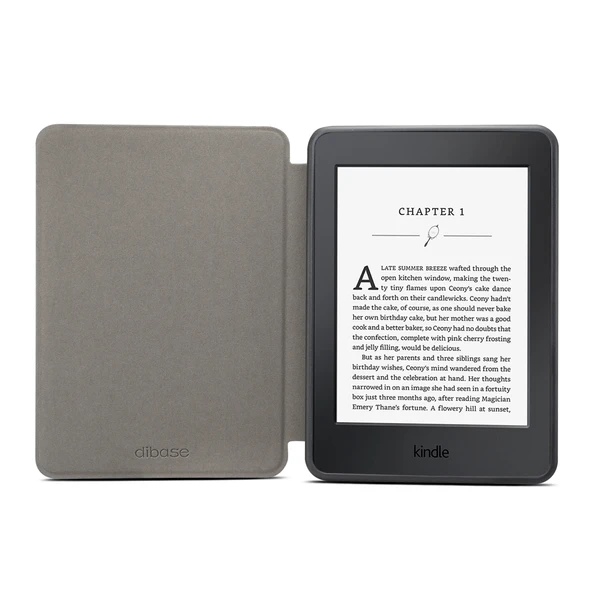 Amazon Kindle Paperwhite 4 2018 Uyumlu Siyah Göz Desenli Yatay Flip PU TPU Deri Kılıf Uyku ve Uyanma Fonksiyonlu - 4