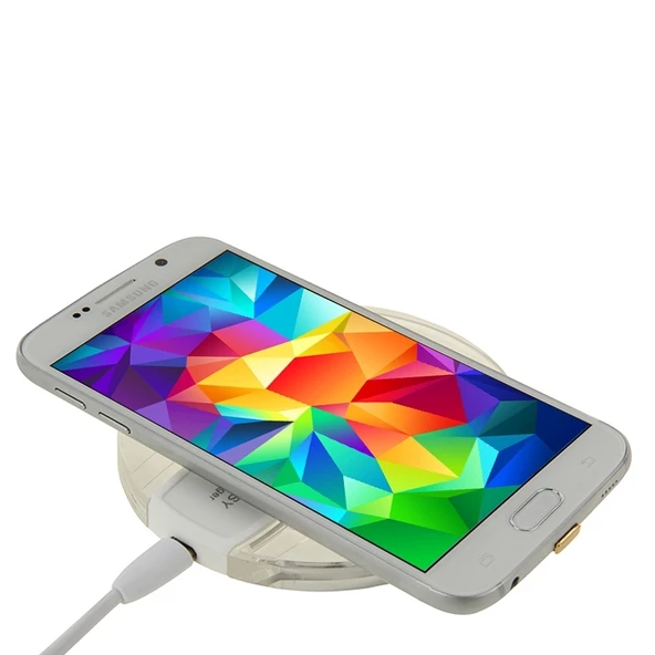 Samsung Galaxy Note Edge N915 Kablosuz Şarj Cihazı ve Alıcısı Beyaz - 2
