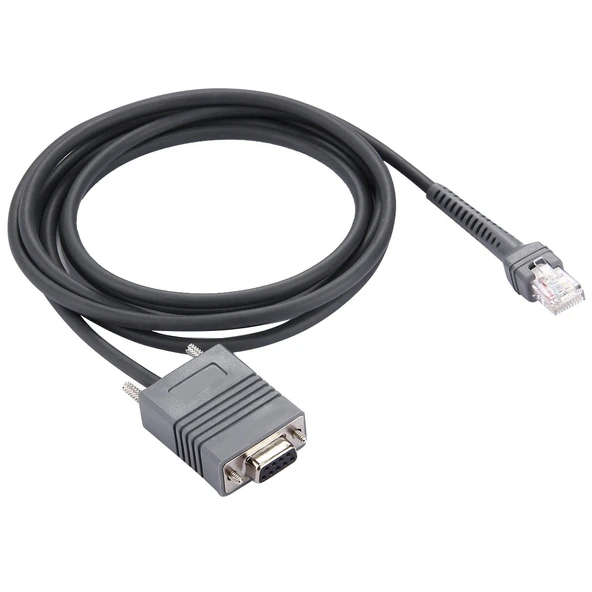 2 Metre RS232 den RJ45 e Seri Veri Kablosu Symbol LS2208 Uyumlu Gri - 2