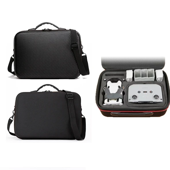 DJI Mini 4 Pro Uyumlu PU Deri Omuz Çantası RC2 Kumanda İçin - 2
