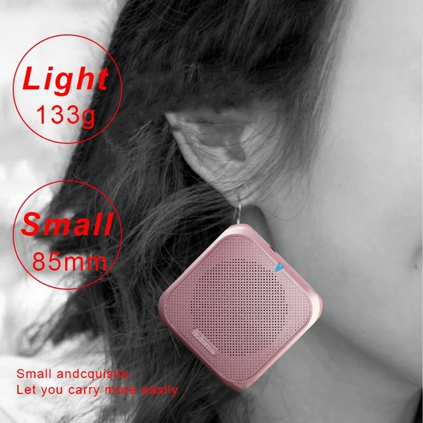 Rolton K400 Mini Ses Hoparlörü Megafon Ses Yükseltici FM Radyo TF MP3 Destekli Siyah - 5