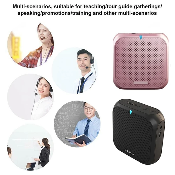 Rolton K400 Mini Ses Hoparlörü Megafon Ses Yükseltici FM Radyo TF MP3 Destekli Siyah - 3
