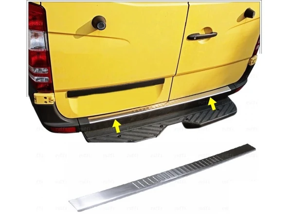 Mercedes Sprinter W906 Krom Arka Tampon Üstü Koruma 2006-2018 P.Ç