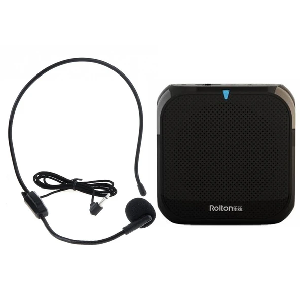 Rolton K400 Mini Ses Hoparlörü Megafon Ses Yükseltici FM Radyo TF MP3 Destekli Siyah