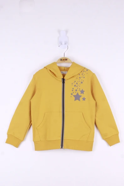 Toontoy Kız Çocuk Yıldız Baskılı Hırka