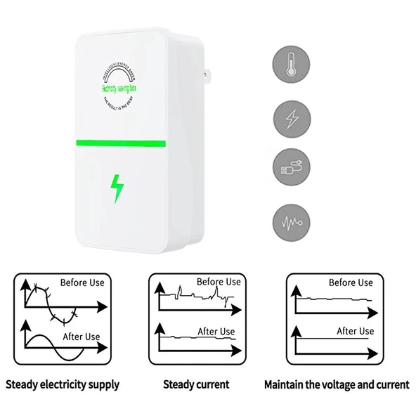 Ev Enerji Tasarruf Cihazı Elektrik Ölçer Tasarruflu UK Priz - 2