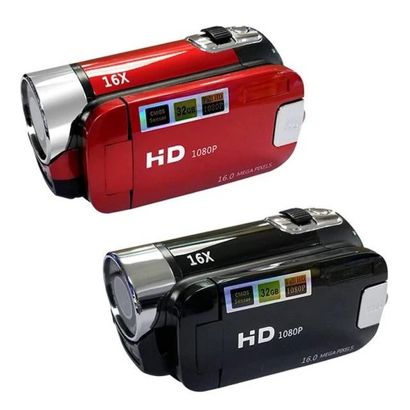 16X Dijital Zoomlu HD 16 Megapiksel Ev ve Seyahat DV Kamera Siyah ABD Fişi - 5