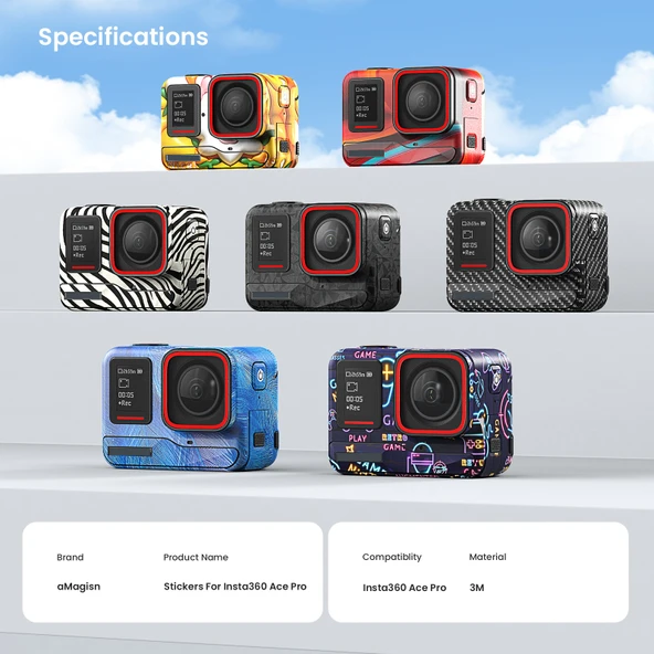 Insta360 Ace Pro Üçgen Şekilli Spor Kamera Gövde Sticker - 4