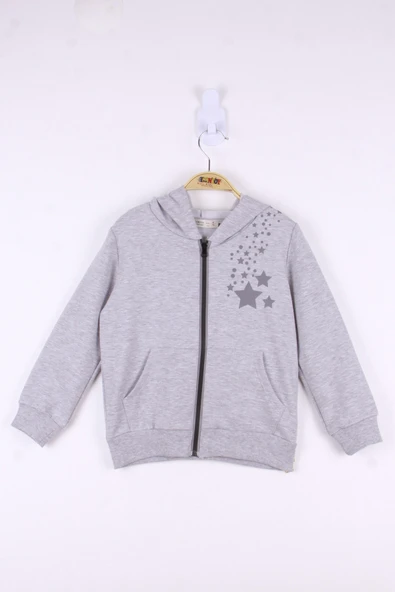 Toontoy Kız Çocuk Yıldız Baskılı Hırka - 3