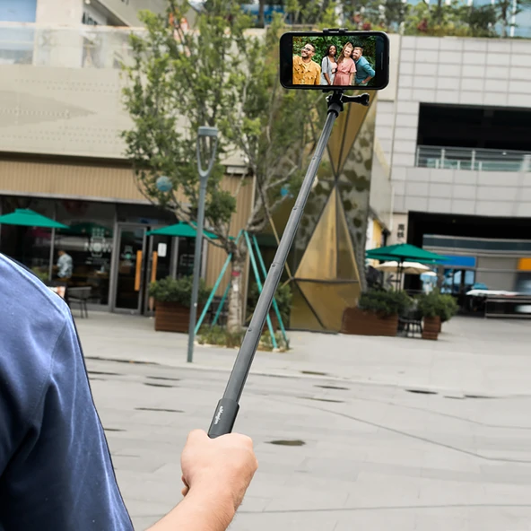 aMagisn 70cm Görünmez Düz Çekmeli Selfie Çubuğu Spor Kamera Aksesuarı Tek Çubuk - 2