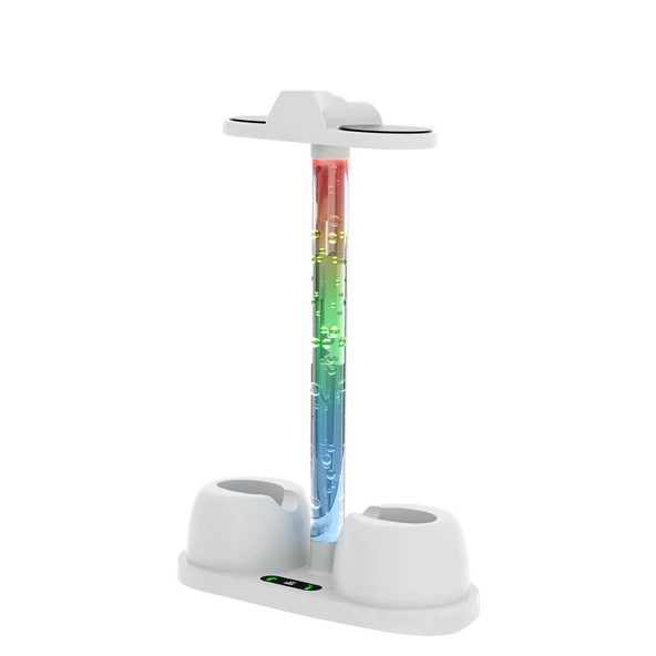 Meta Quest 3 VR Gözlük Şarj ve Saklama Standı RGB Işıklı Beyaz - 3