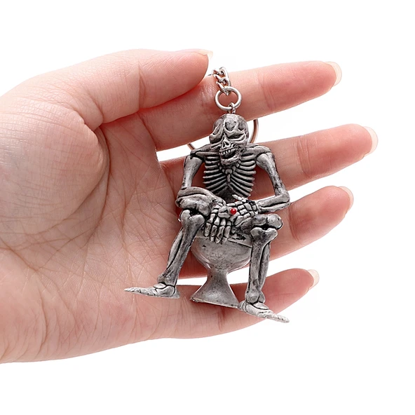 Araba Anahtarlığı Kafatası Şekilli Kauçuk Mini Anahtarlık - 6