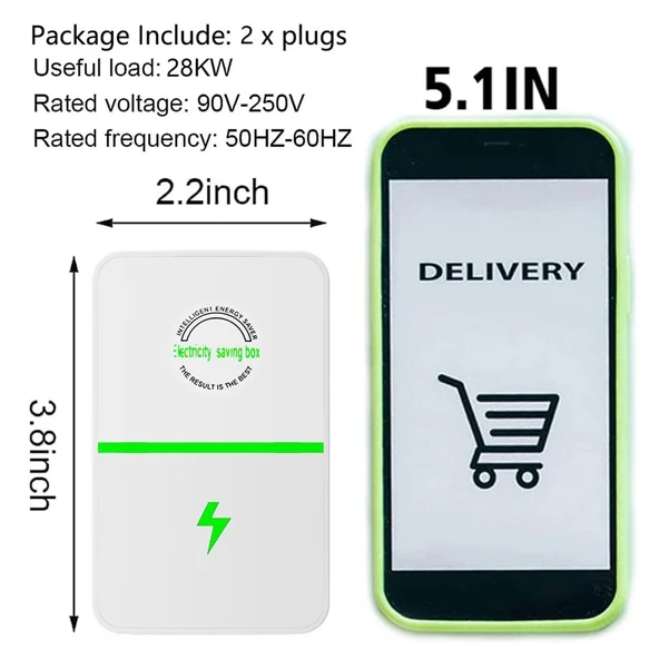 Ev Enerji Tasarruf Cihazı Elektrik Ölçer Tasarruflu UK Priz - 3