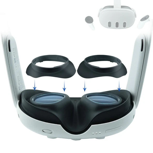 Meta Quest 3 VR Gözlük Lens Koruyucu Çerçeve - Çizilmelere Karşı
