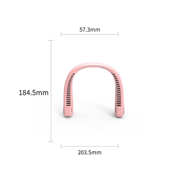 F2 USB Taşınabilir Boyun Askılı Vantilatör Yeşil - 3
