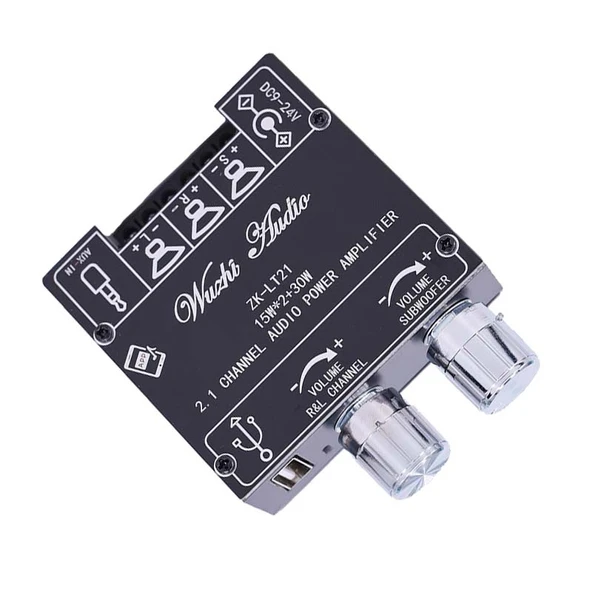 ZK-LT21 Mini Bluetooth 5.1 Ses Alıcı Modülü Güç Amplifikatörlü Dijital D Stereo Çift Kanal