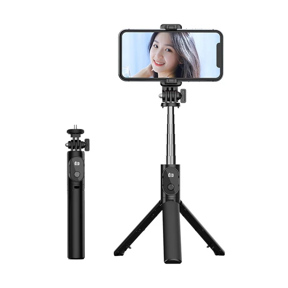 Taşınabilir 360 Derece Döner Katlanabilir Bluetooth Selfie Çubuğu P20S 72cm
