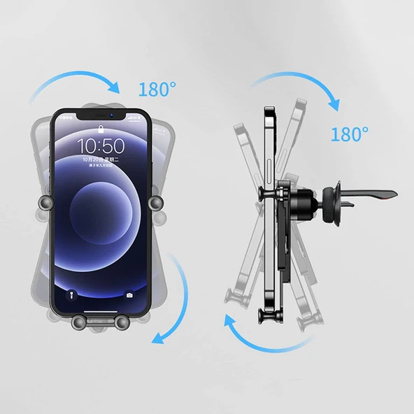 Oatsbasf Araç Telefon Tutucu 4.7-6.9 İnç Siyah Hava Çıkışı Tipi - 4