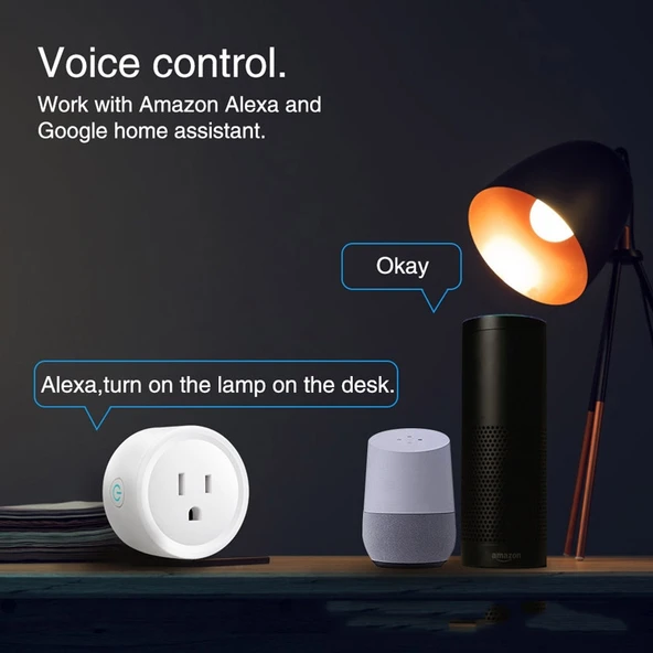 Tuya Akıllı Wifi Priz Telefon Uzaktan Kumanda Zamanlayıcı Sesli Kontrol Alexa Destekli UK Fiş 20A Güç Modeli - 8