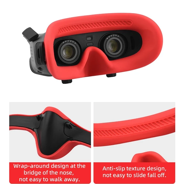 DJI Avata Goggles 2 Göz Pedi Silikon Koruyucu Kılıf Gri - 4