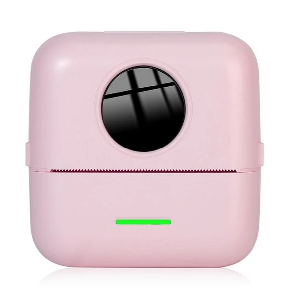 Mini Öğrenci Yanlış Soru Bluetooth Termal Yazıcı Pembe
