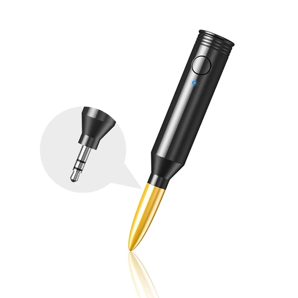 M416 Araba Bluetooth Alıcısı Ses Adaptörü AUX Dönüştürücü Altın