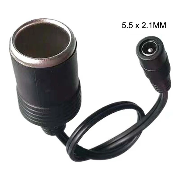 DC 5.5 x 2.1 mm Fişli Araç Çakmaklık Soket Adaptörü Güç Kablosu - 4