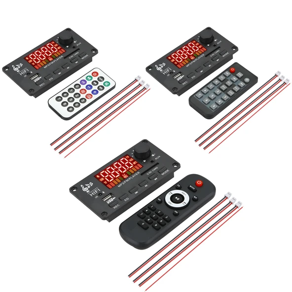 JX Y04 12V 50W Renkli Ekran Bluetooth Çözümleme Kartı FM Çağrı Kayıt Destekli Siyah - 2