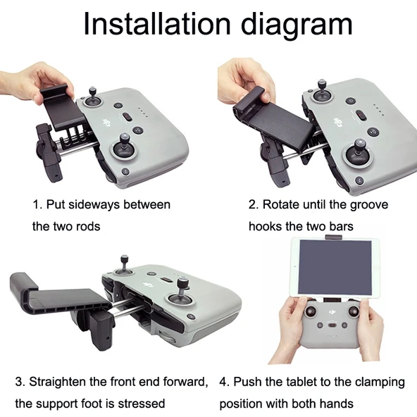 DJI Mavic 3 Air 2 Air 2S Mini 2 Uzaktan Kumanda Tablet Uzatma Aparatı Büyük Model - 7