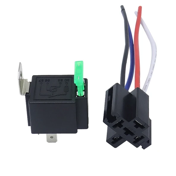 5 Set JD2912 4 Pinli Araç Rölesi Sigortalı 12V