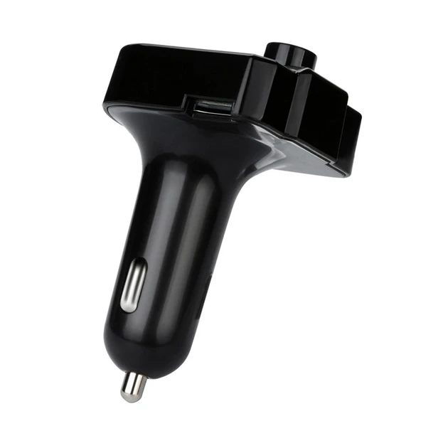 M9 Modeli Siyah Bluetooth MP3 Çift USB Araç Şarj Cihazı - 3