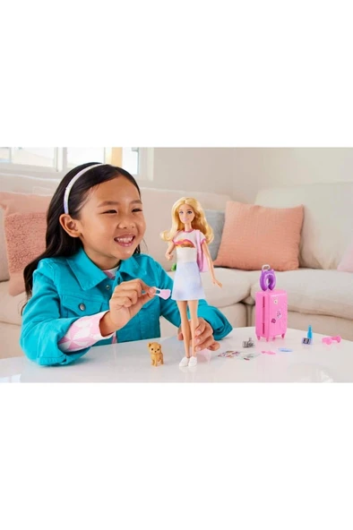 Barbie Seyahatte Bebeği ve Aksesuarları FWV25 - 2