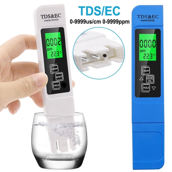 Beyaz Arka Işıklı TDS ve EC Su Kalitesi Test Kalemi - 2