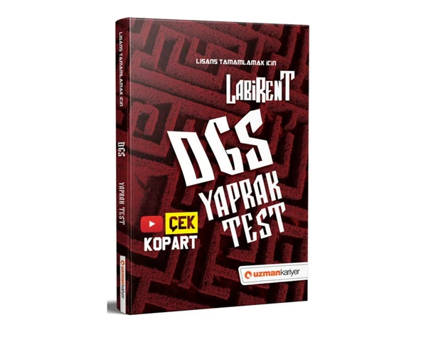 2021 DGS Labirent Yaprak Test Çek Kopart Uzman Kariyer Yayınları