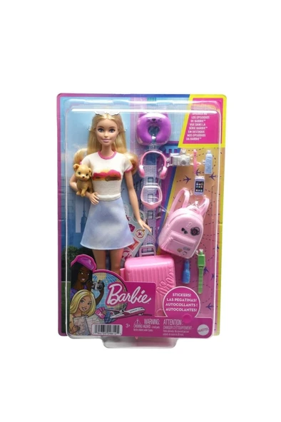 Barbie Seyahatte Bebeği ve Aksesuarları FWV25 - 6