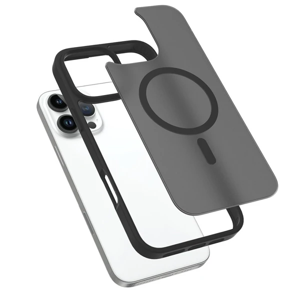 İPhone 16 Pro Uyumlu Siyah Magsafe Özellikli Juko Kılıf - Resim 7