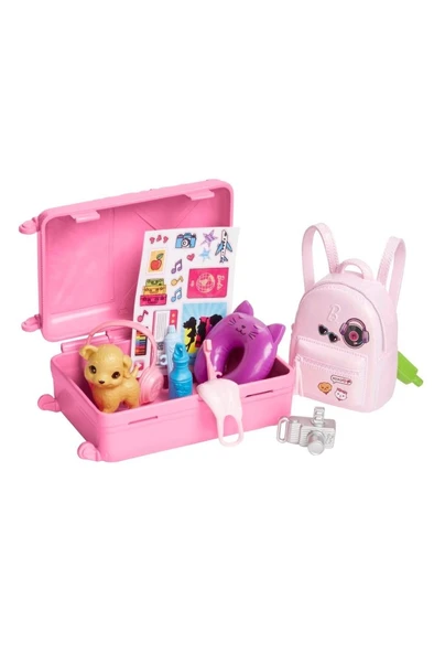 Barbie Seyahatte Bebeği ve Aksesuarları FWV25 - 7