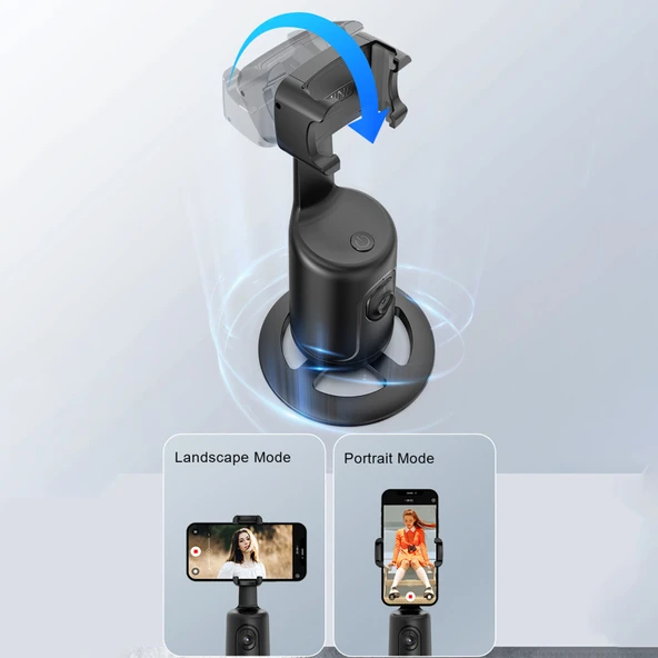 P01 360 Derece Döner Takipli Gimbal Sabitleyici 1 4 İnç Arayüz Siyah - 6