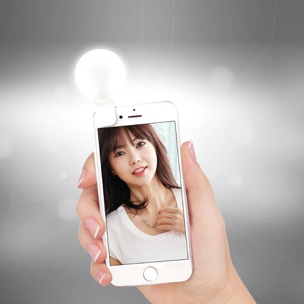 2 Adet Pembe Telefon Kamera Selfie LED Dolgu Işığı - 7