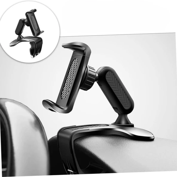 Coofbe 360 Döner Başlıklı Direksiyon Torpido Üzeri Araç Telefon Tutucu Kompact Tasarım ürün görseli 1