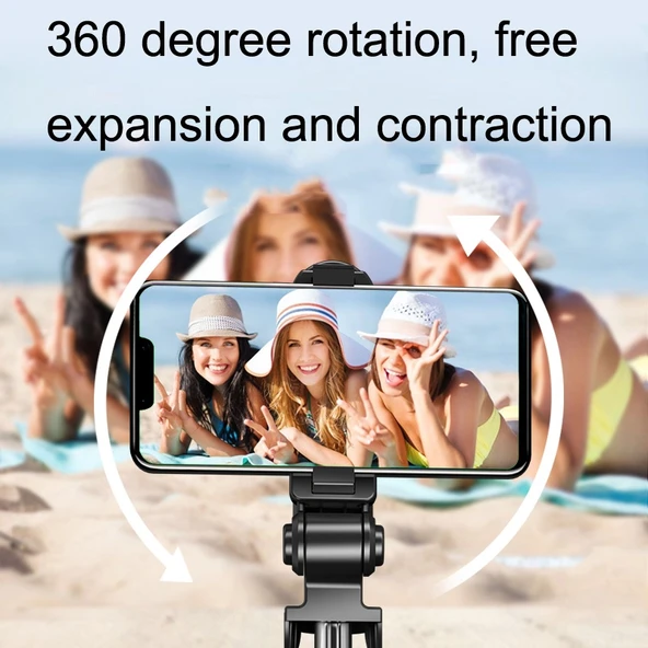 XT02SP Mini Bluetooth Canlı Tripod Selfie Çubuğu Beyaz - 7