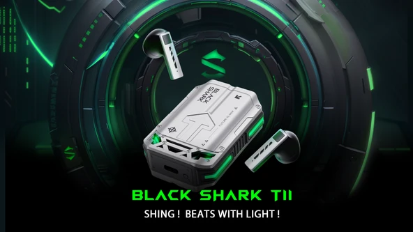 Black Shark Auricular Sem Fio Black Shark T11 RGB Bluetooth 5.3 Kulaklık Beyaz - 3