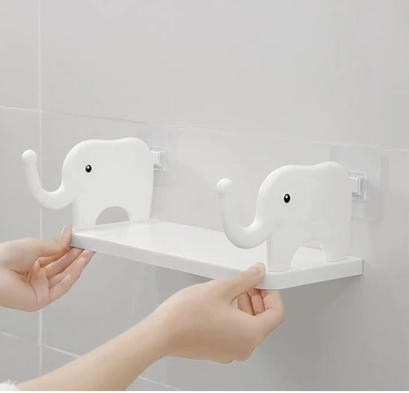 Fil Desenli Yapışkanlı Çok Amaçlı Raf - Resim 5